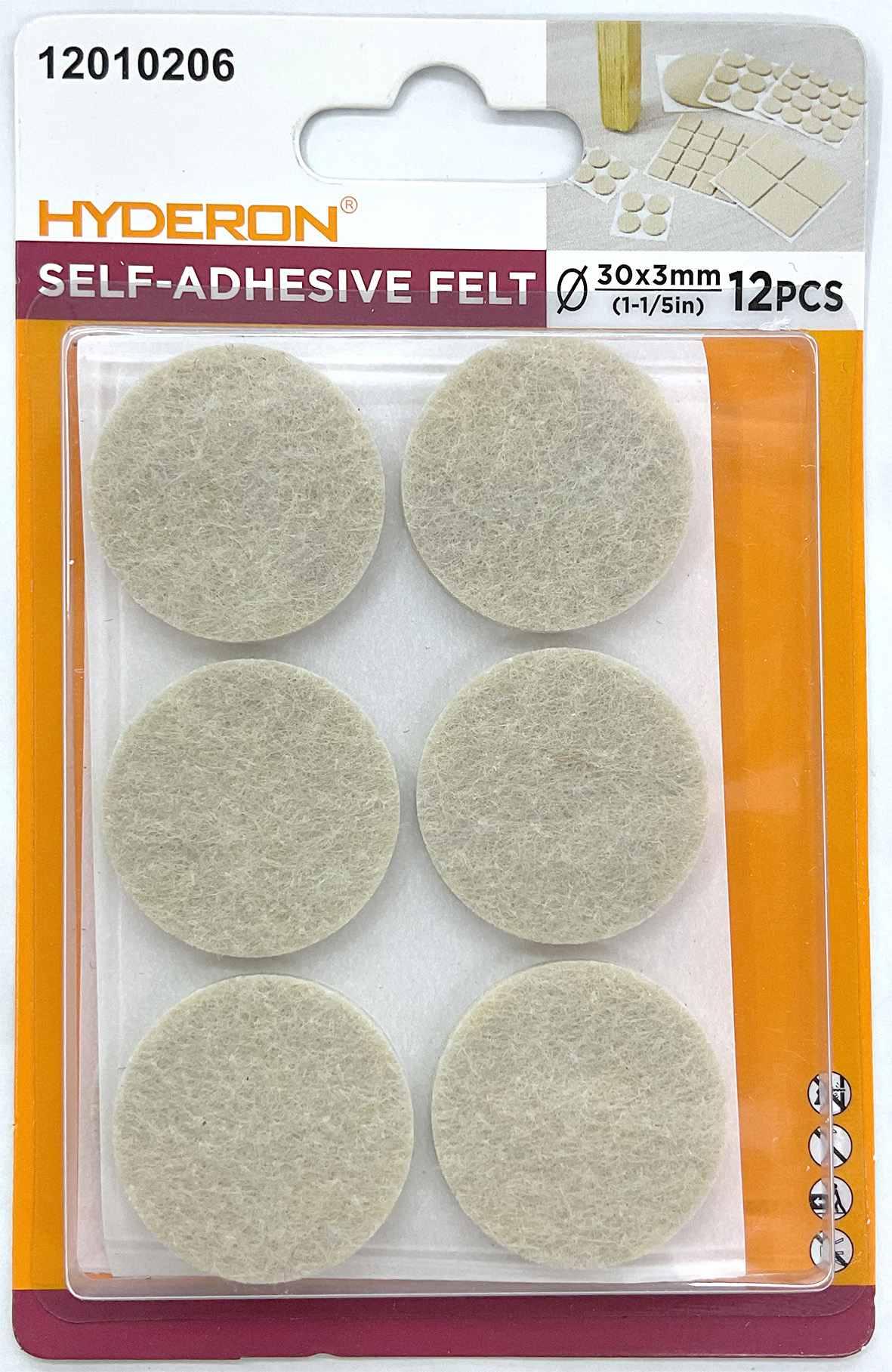 Protector para pata de mueble, 30 mm, 12 piezas, modelo 12010206