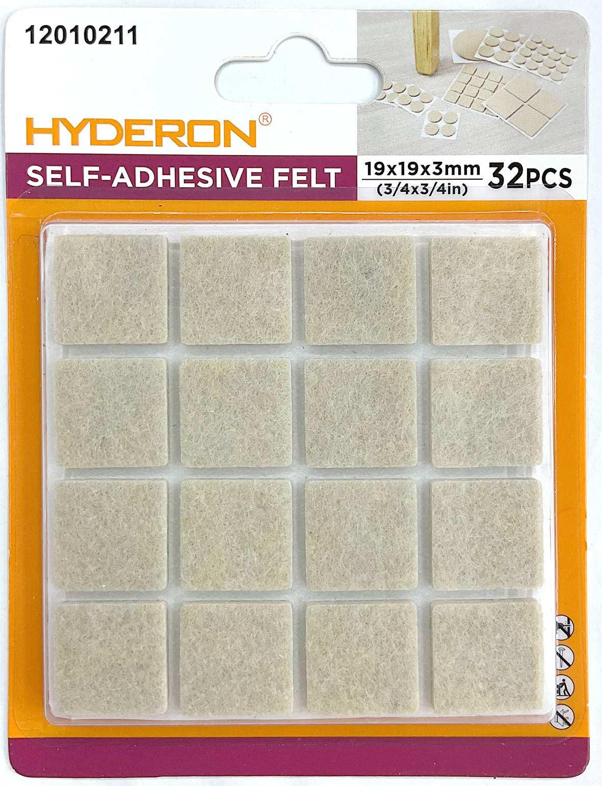 Protector para pata de mueble, 19 × 19 mm, 32 piezas, modelo 12010211