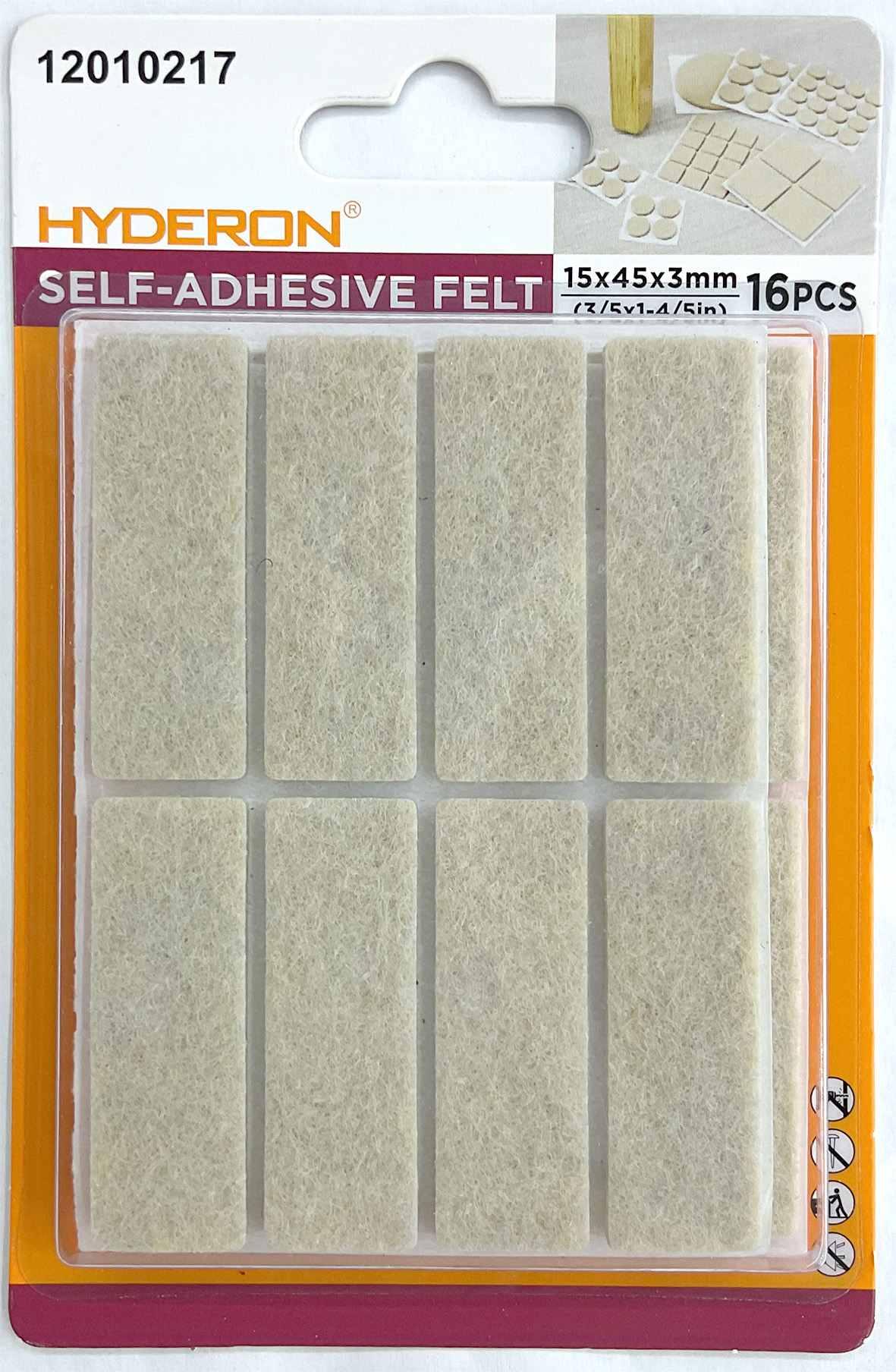 Protector para pata de mueble, 15 × 45 mm, 16 piezas, modelo 12010217