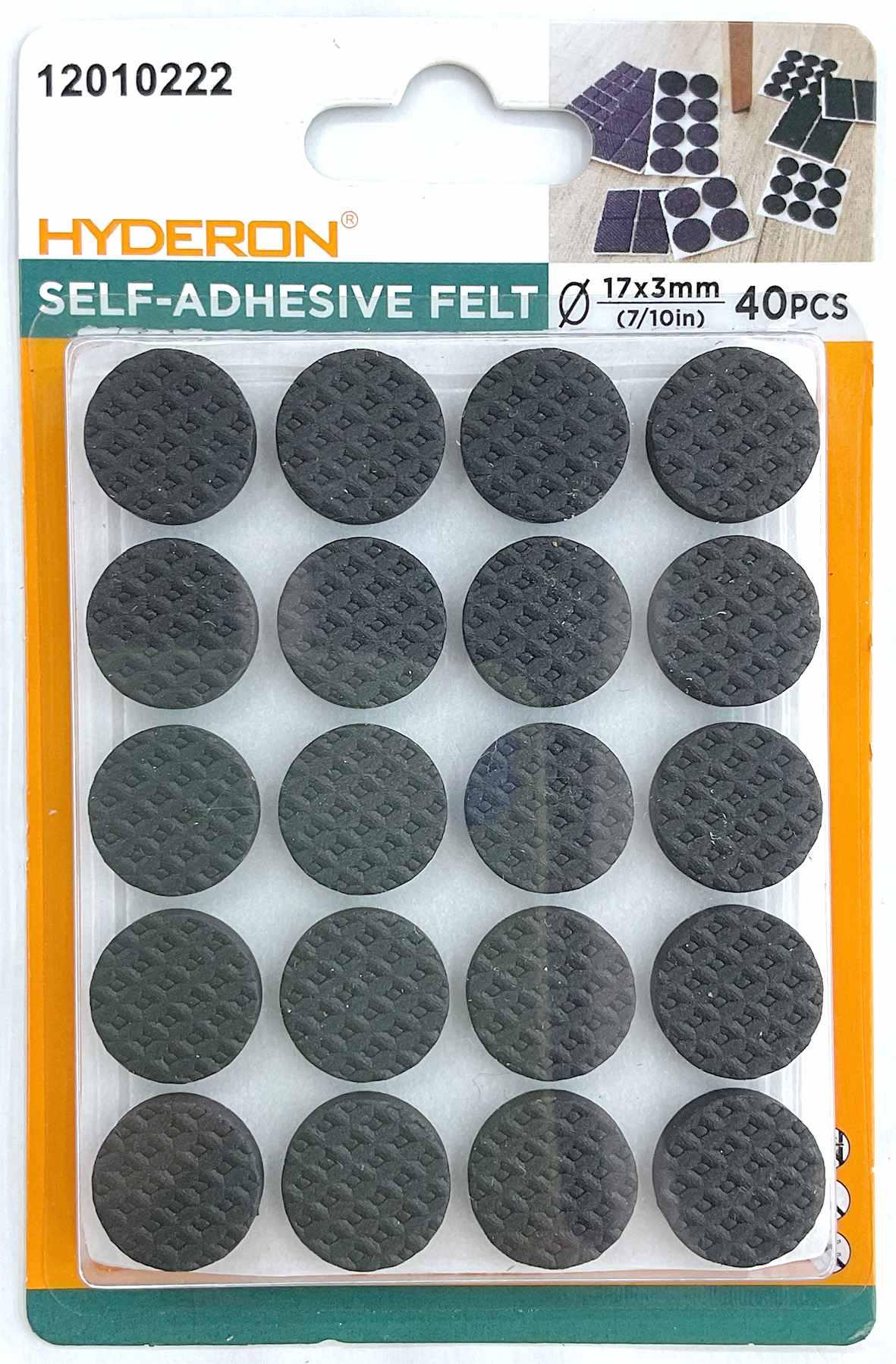 Protector para pata de mueble, 17 mm, 40 piezas, modelo 12010222
