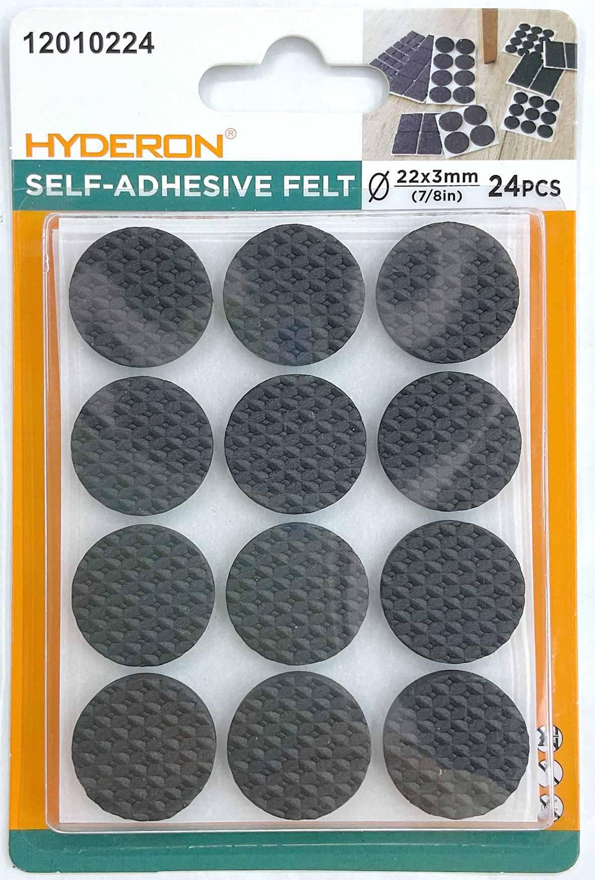 Protector para pata de mueble, 22 mm, 24 piezas, modelo 12010224