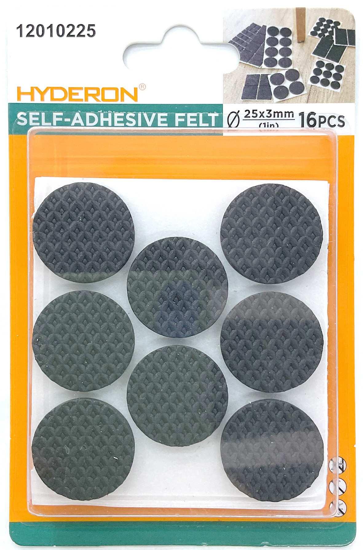 Protector para pata de mueble, 25 mm, 16 piezas, modelo 12010225