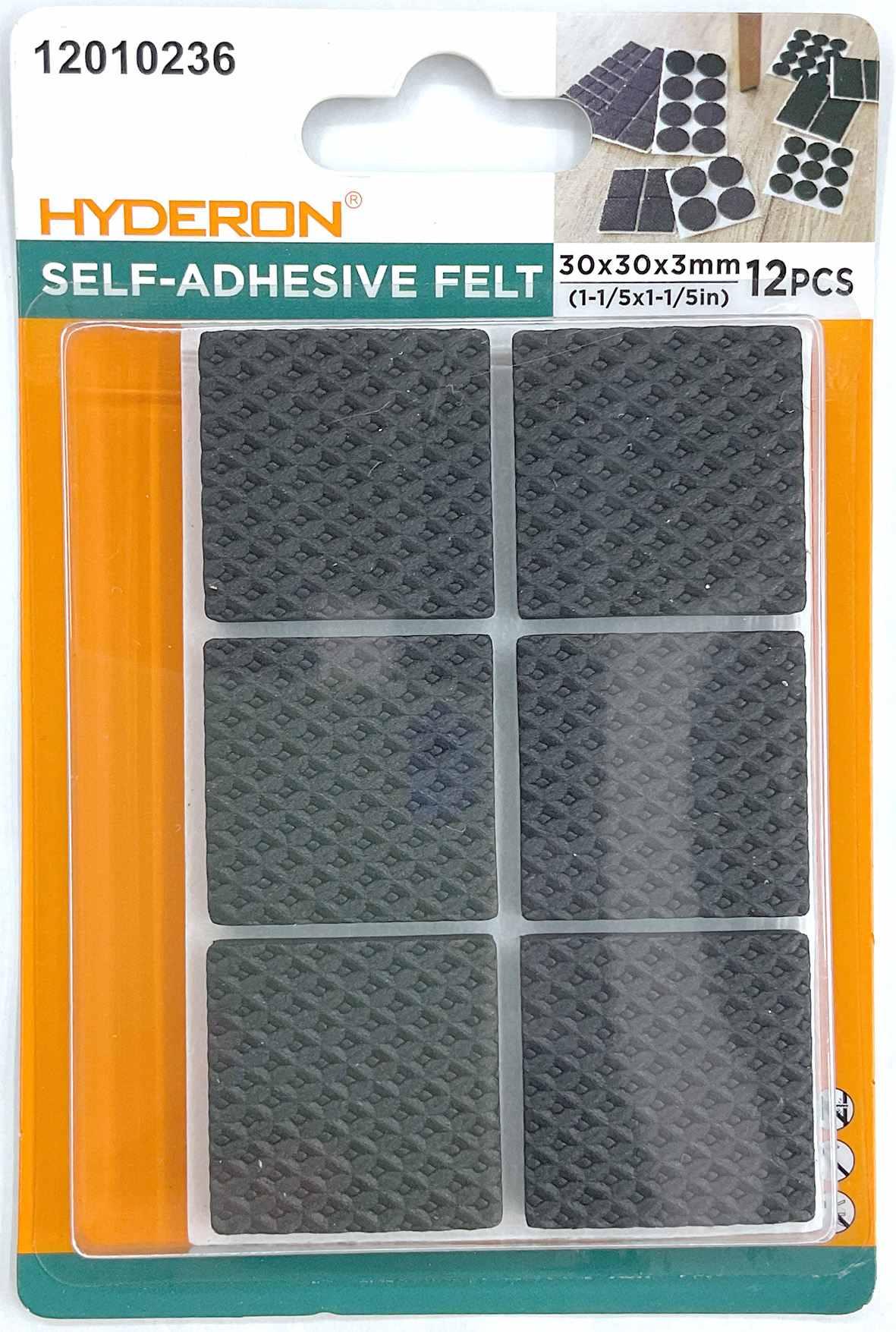 Protector para pata de mueble, 30 × 30 mm, 12 piezas, modelo 12010236