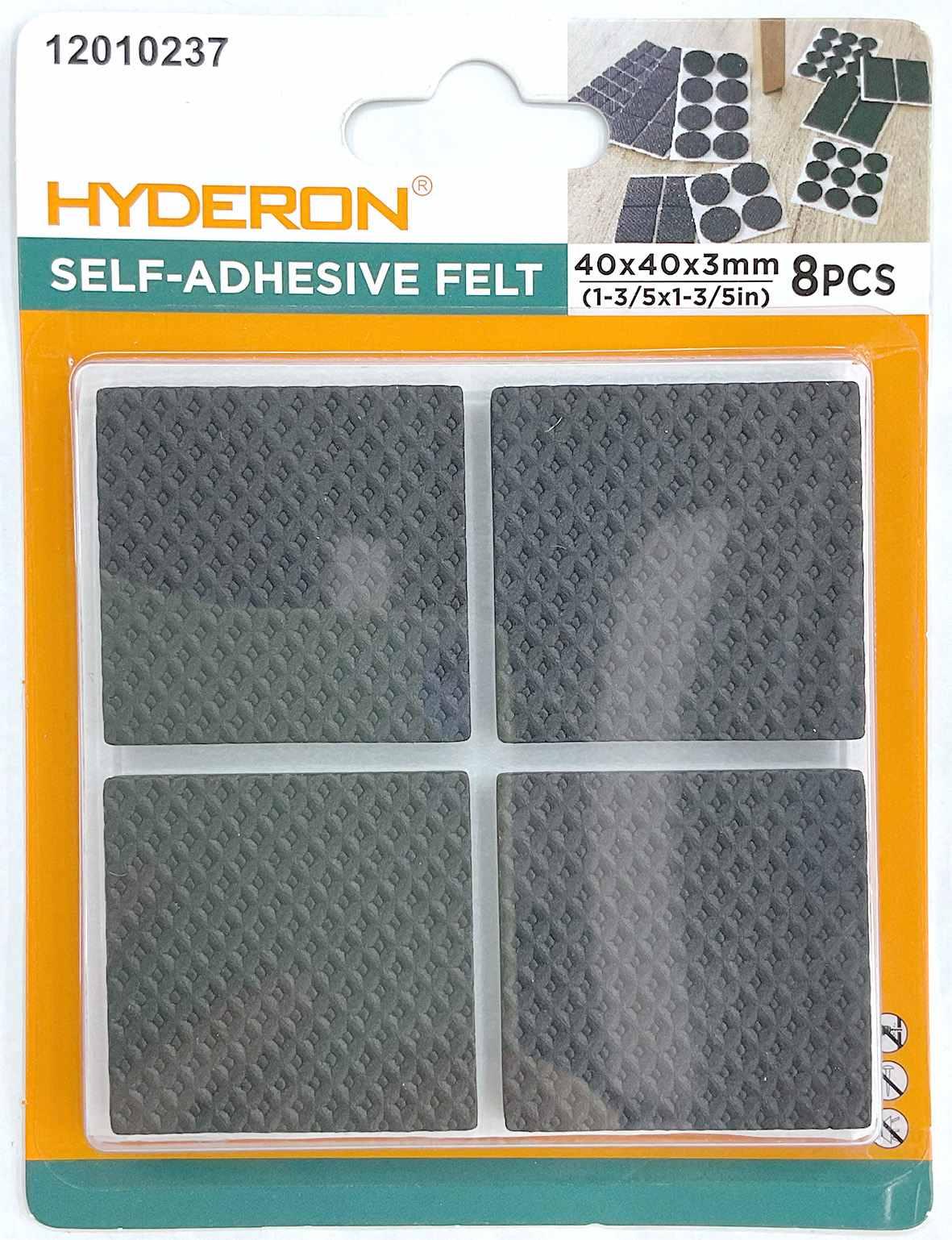 Protector para pata de mueble, 40 × 40 mm, 8 piezas, modelo 12010237