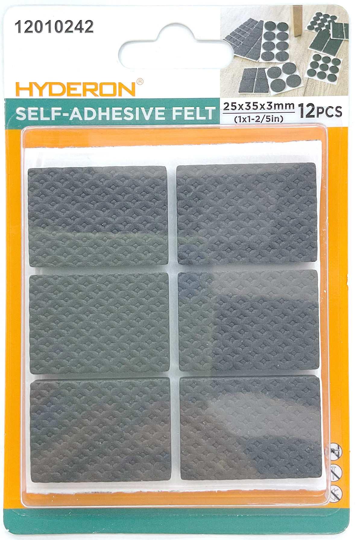 Protector para pata de mueble, 25 × 35 mm, 12 piezas, modelo 12010242