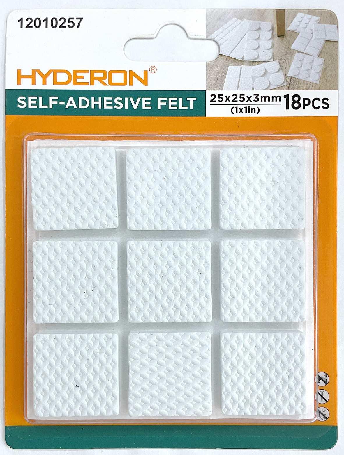 Protector para pata de mueble, 25 × 25 mm, 18 piezas, modelo 12010257