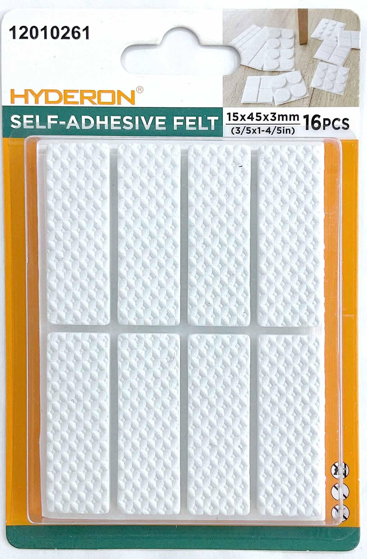 Protector para pata de mueble, 15 × 45 mm, 16 piezas, modelo 12010261