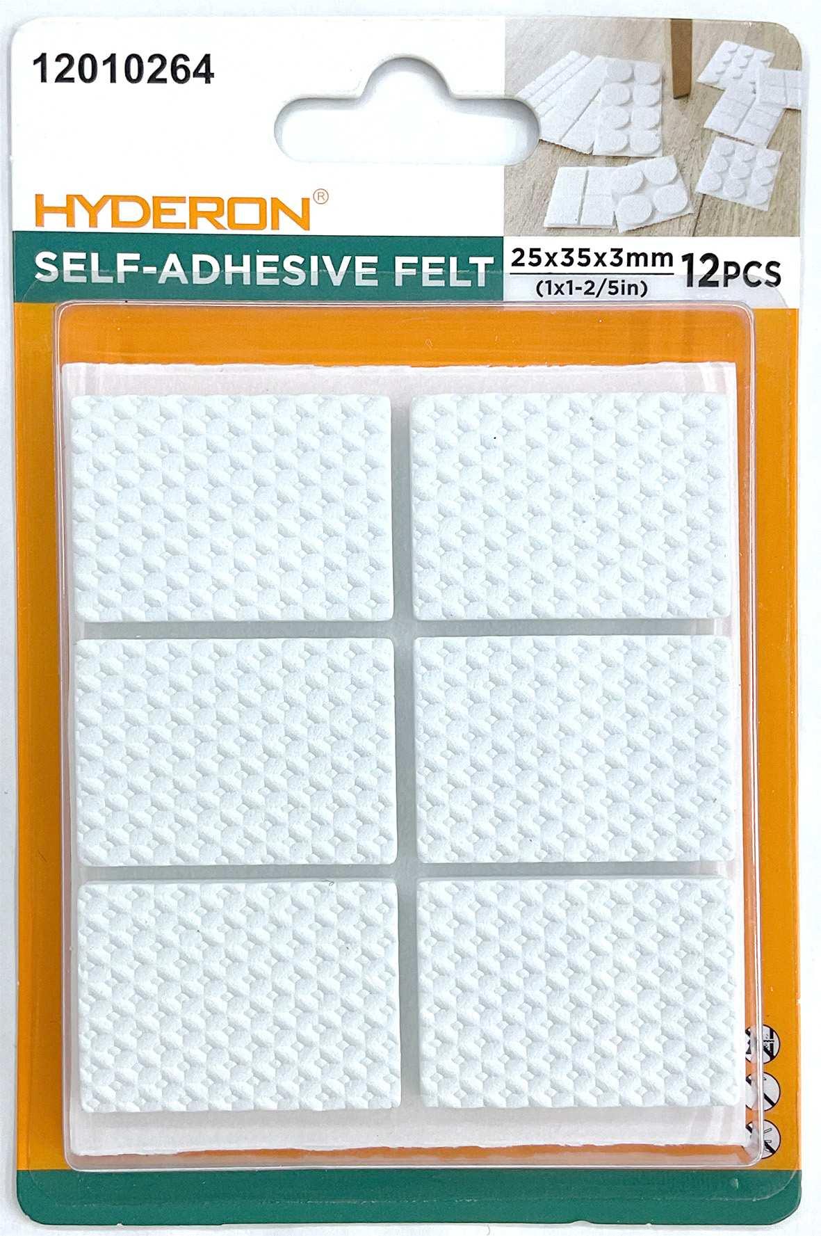 Protector para pata de mueble, 25 × 35 mm, 12 piezas, modelo 12010264
