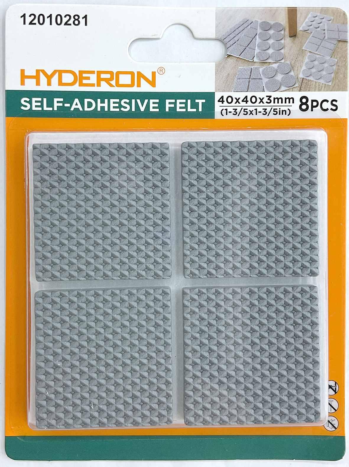 Protector para pata de mueble, 40 × 40 mm, 8 piezas, modelo 12010281