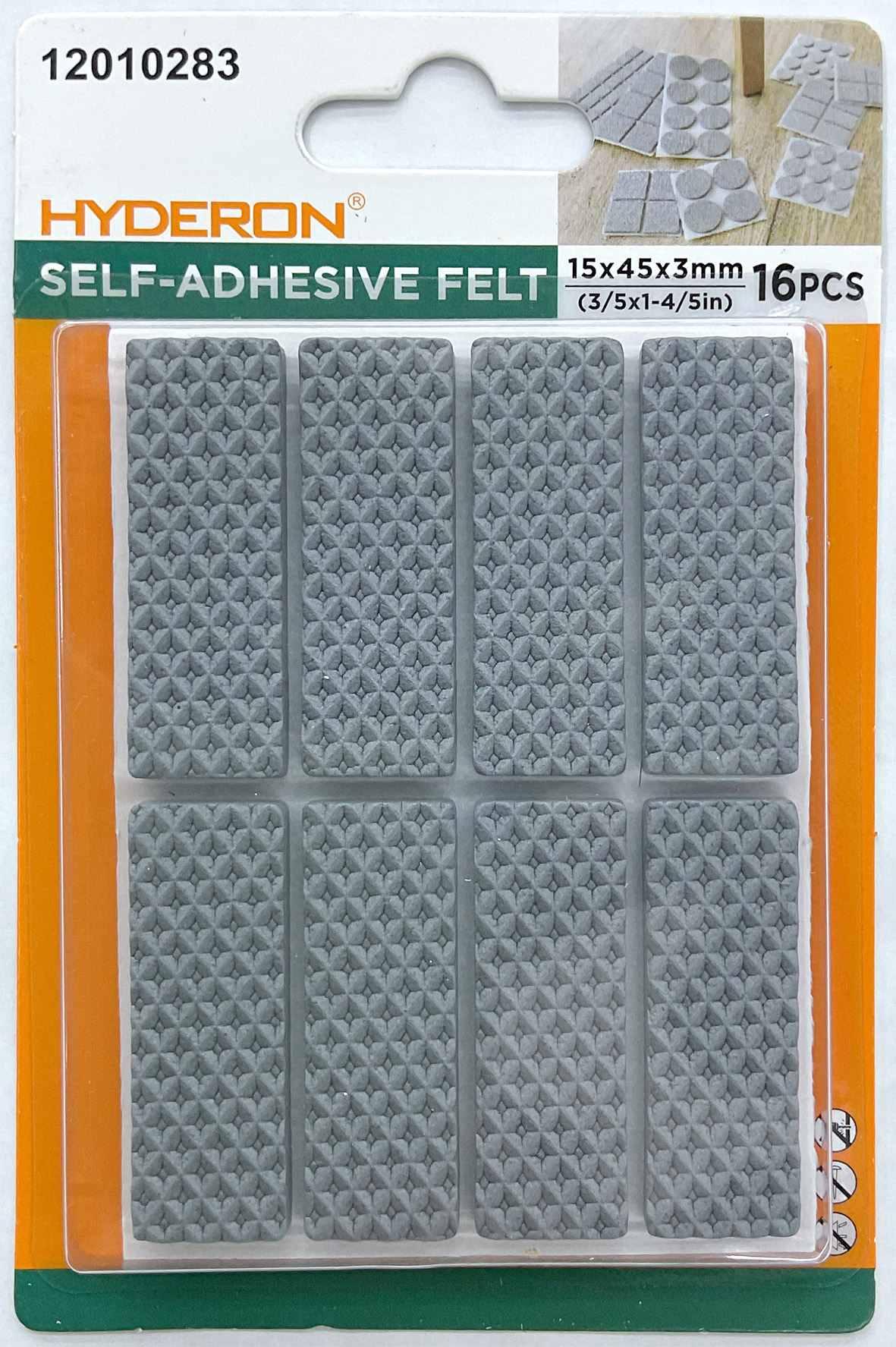 Protector para pata de mueble, 15 × 45 mm, 16 piezas, modelo 12010283