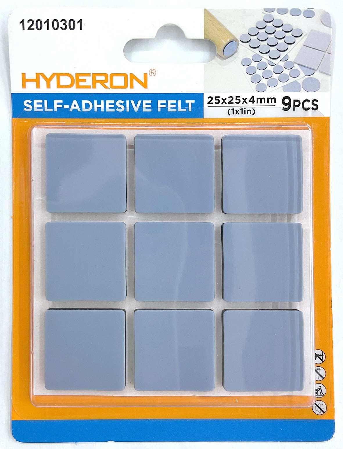 Protector para pata de mueble, 25 × 25 mm, 9 piezas, modelo 12010301