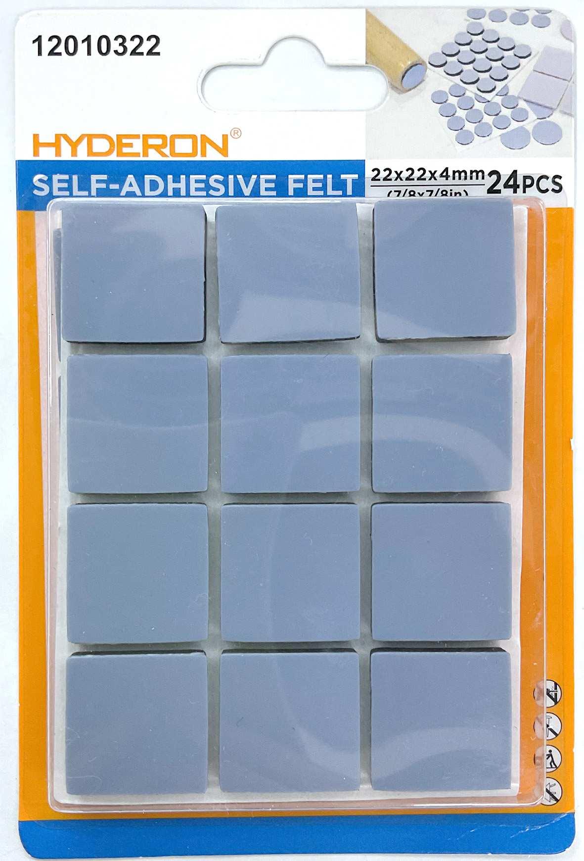 Protector para pata de mueble, 22 × 22 mm, 24 piezas, modelo 12010322