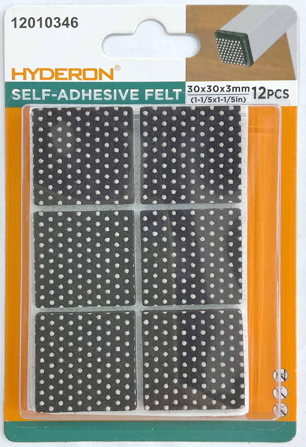 Protector para pata de mueble, 30 × 30 mm, 12 piezas, modelo 12010346