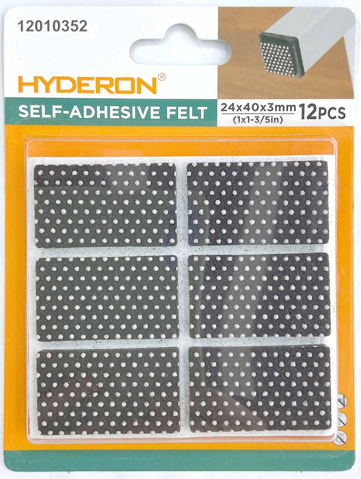 Protector para pata de mueble, 24 × 40 mm, 12 piezas, modelo 12010352