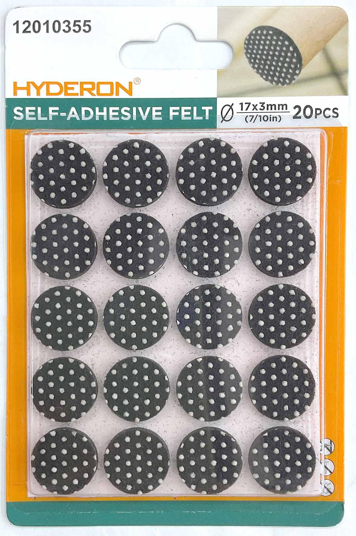 Protector para pata de mueble, 17 mm, 20 piezas, modelo 12010355