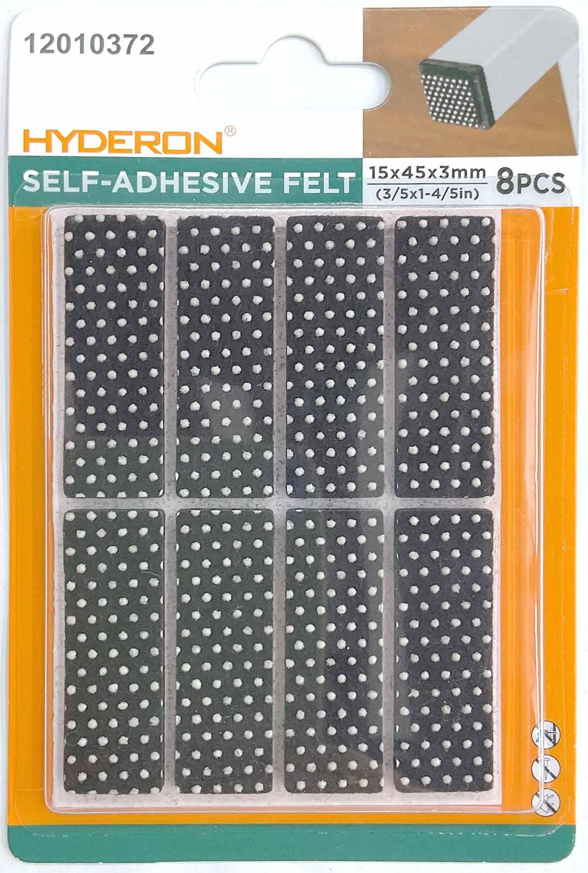 Protector para pata de mueble, 15 × 45 mm, 8 piezas, modelo 12010372