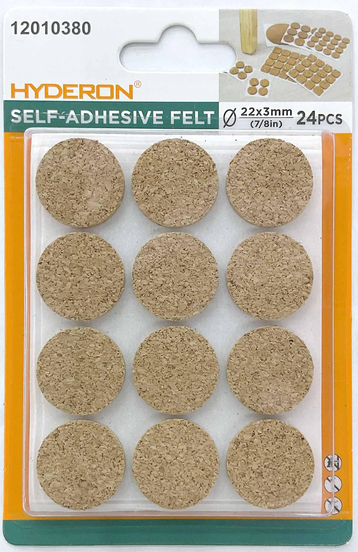 Protector para pata de mueble, 22 mm, 24 piezas, modelo 12010380