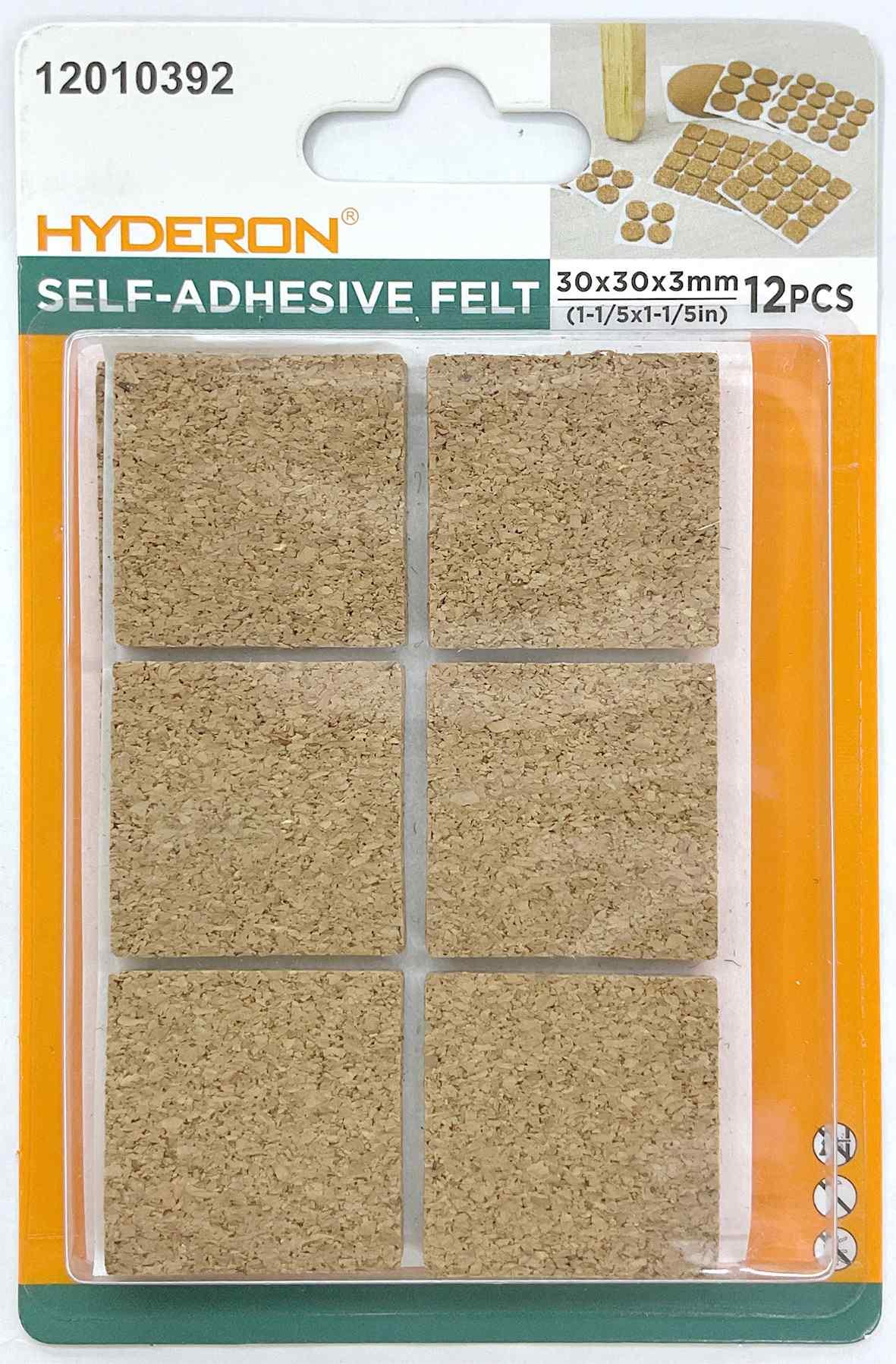 Protector para pata de mueble, 30 × 30 mm, 12 piezas, modelo 12010392