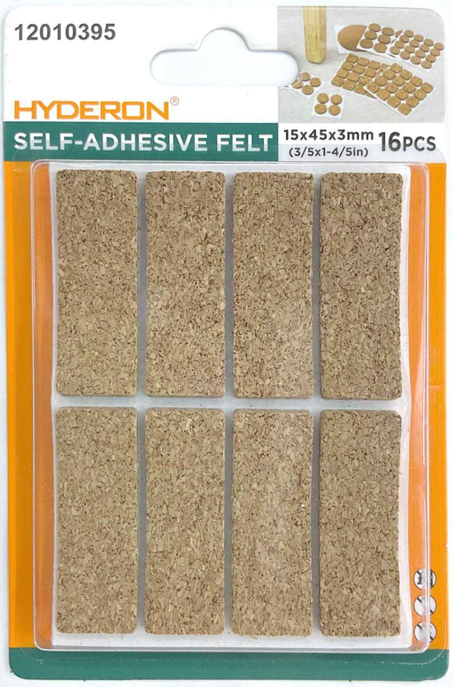 Protector para pata de mueble, 15 × 45 mm, 16 piezas, modelo 12010395