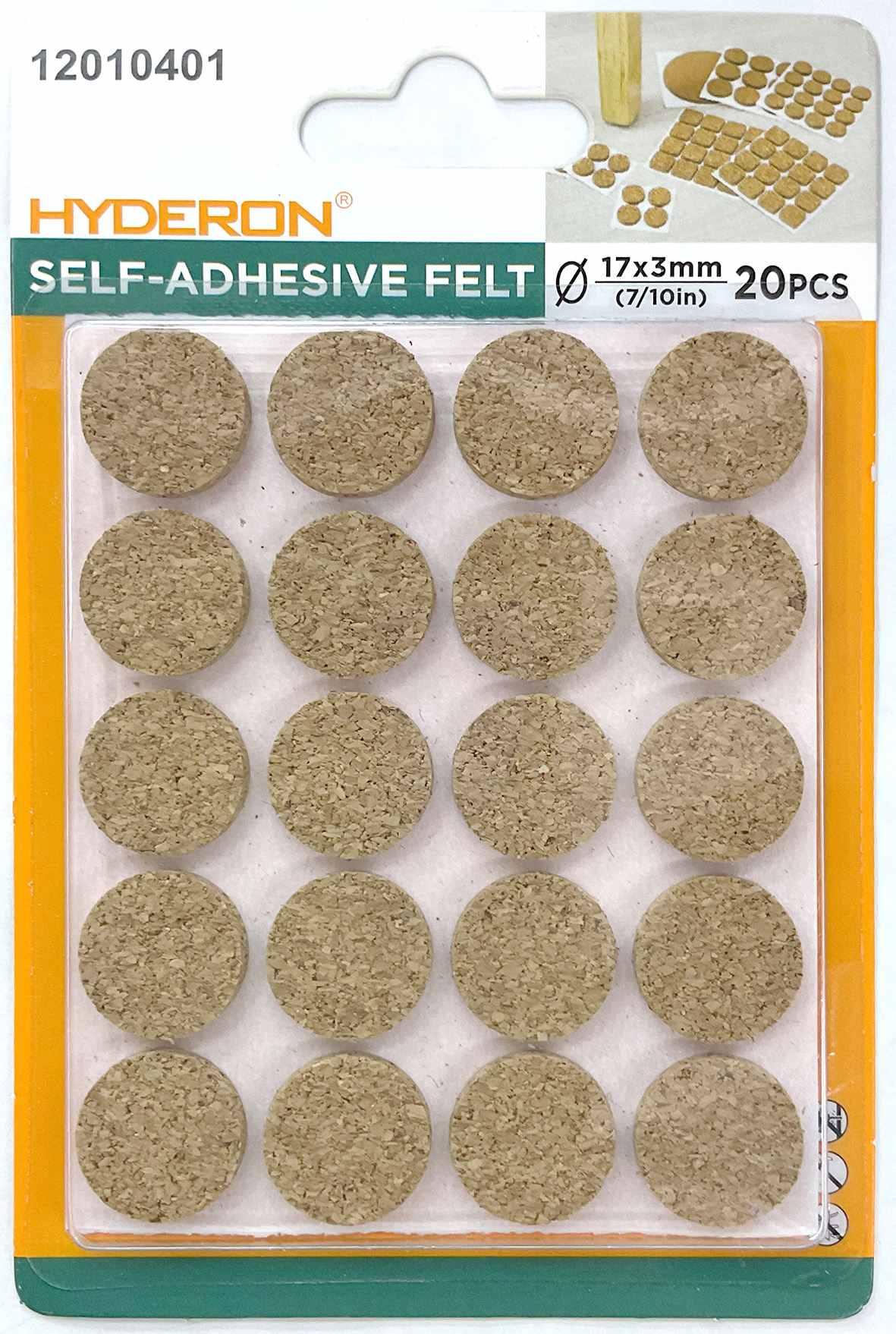 Protector para pata de mueble, 17 mm, 20 piezas, modelo 12010401