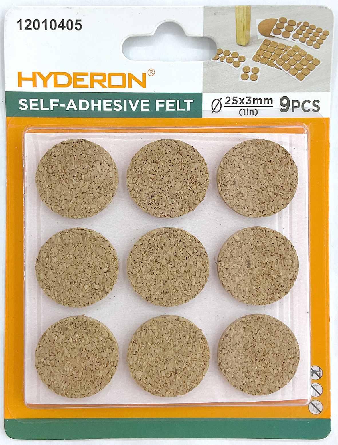 Protector para pata de mueble, 25 mm, 9 piezas, modelo 12010405