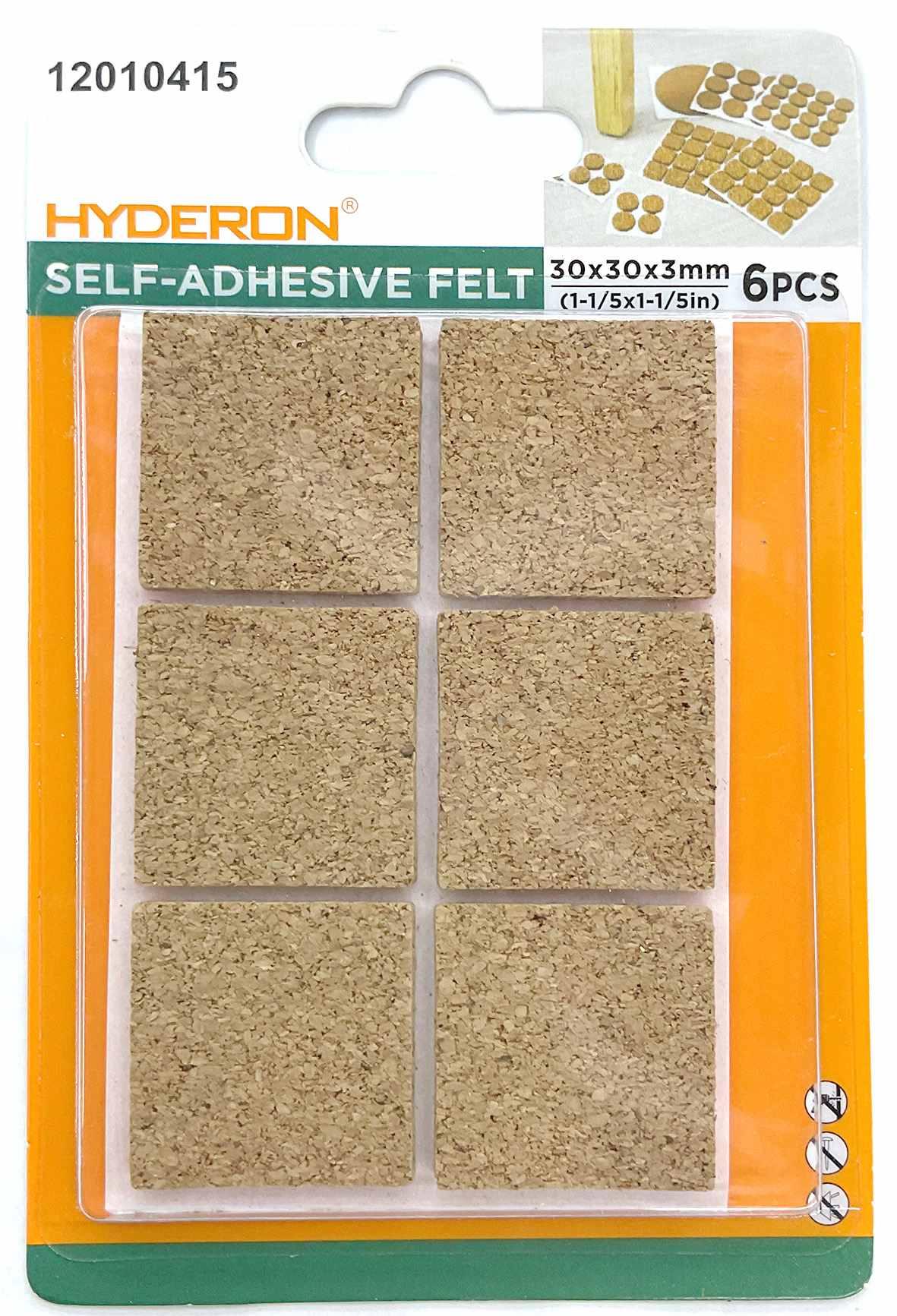 Protector para pata de mueble, 30 × 30 mm, 6 piezas, modelo 12010415