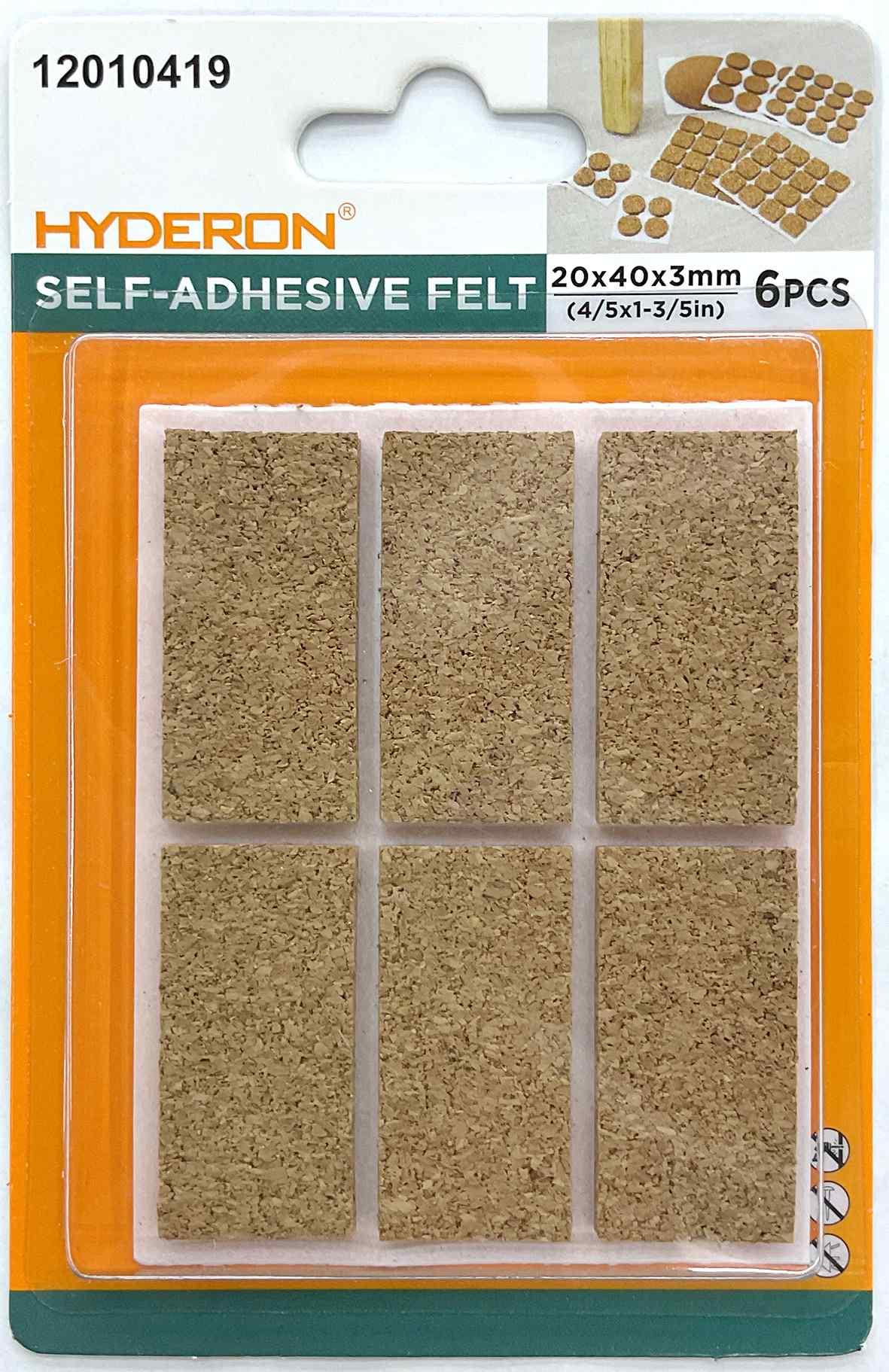 Protector para pata de mueble, 20 × 40 mm, 6 piezas, modelo 12010419