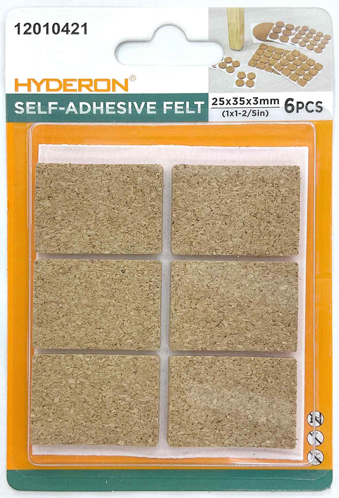 Protector para pata de mueble, 25 × 35 mm, 6 piezas, modelo 12010421