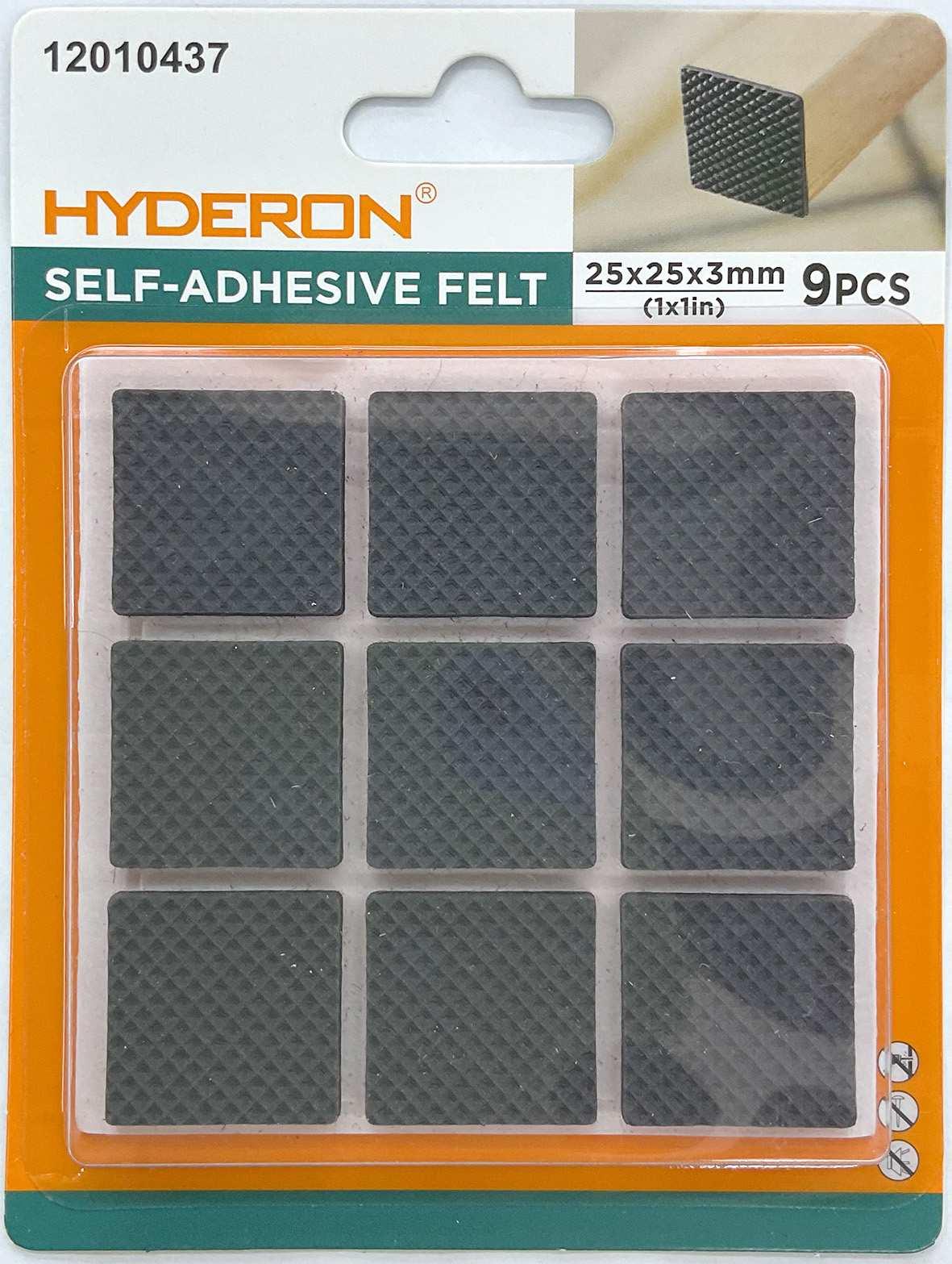 Protector para pata de mueble, 25 × 25 mm, 9 piezas, modelo 12010437
