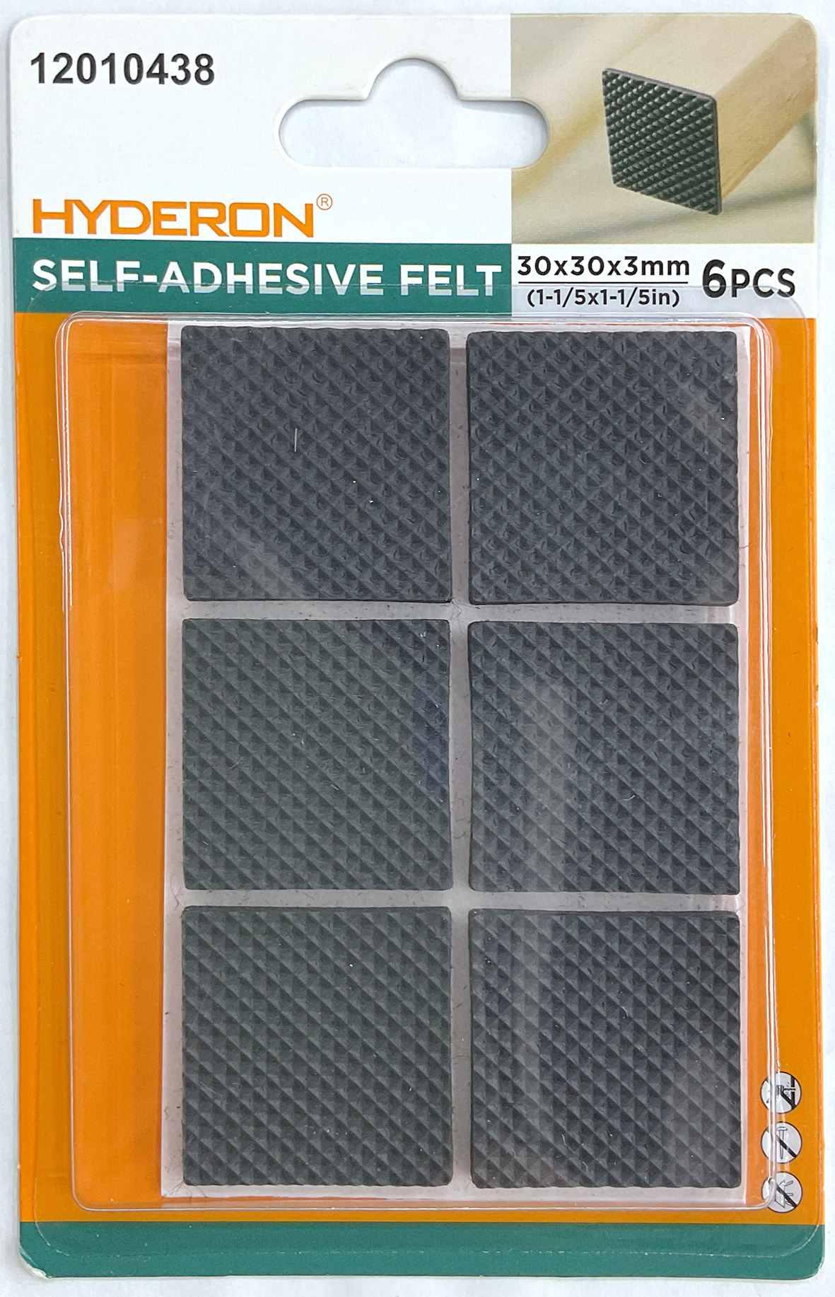 Protector para pata de mueble, 30 × 30 mm, 6 piezas, modelo 12010438
