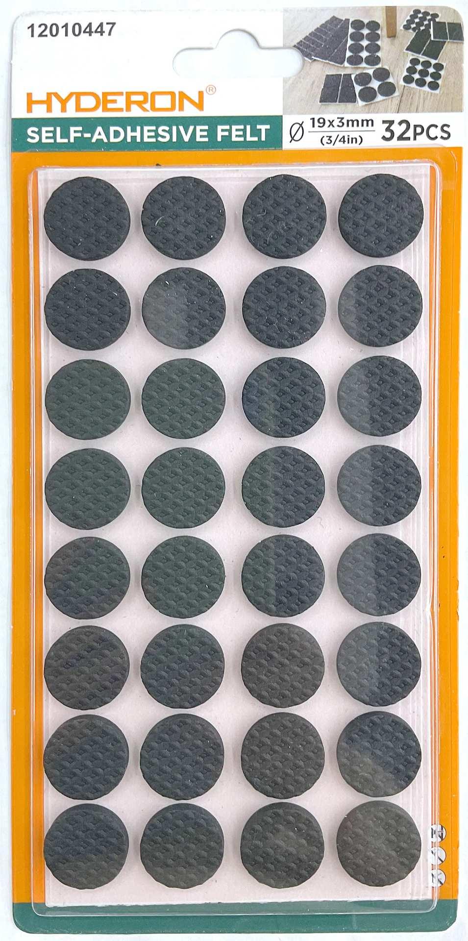 Protector para pata de mueble, 19 mm, 32 piezas, modelo 12010447