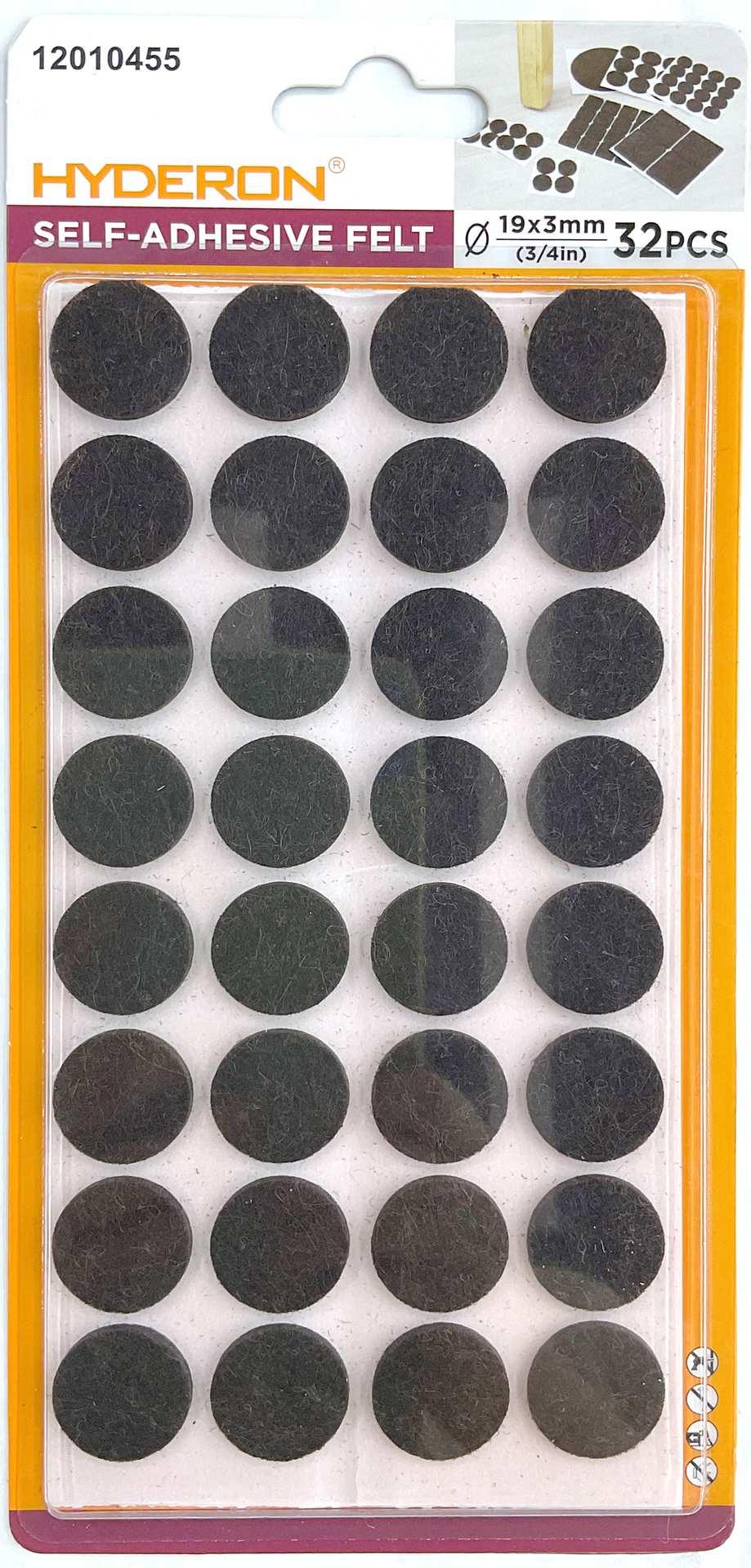 Protector para pata de mueble, 19 mm, 32 piezas, modelo 12010455