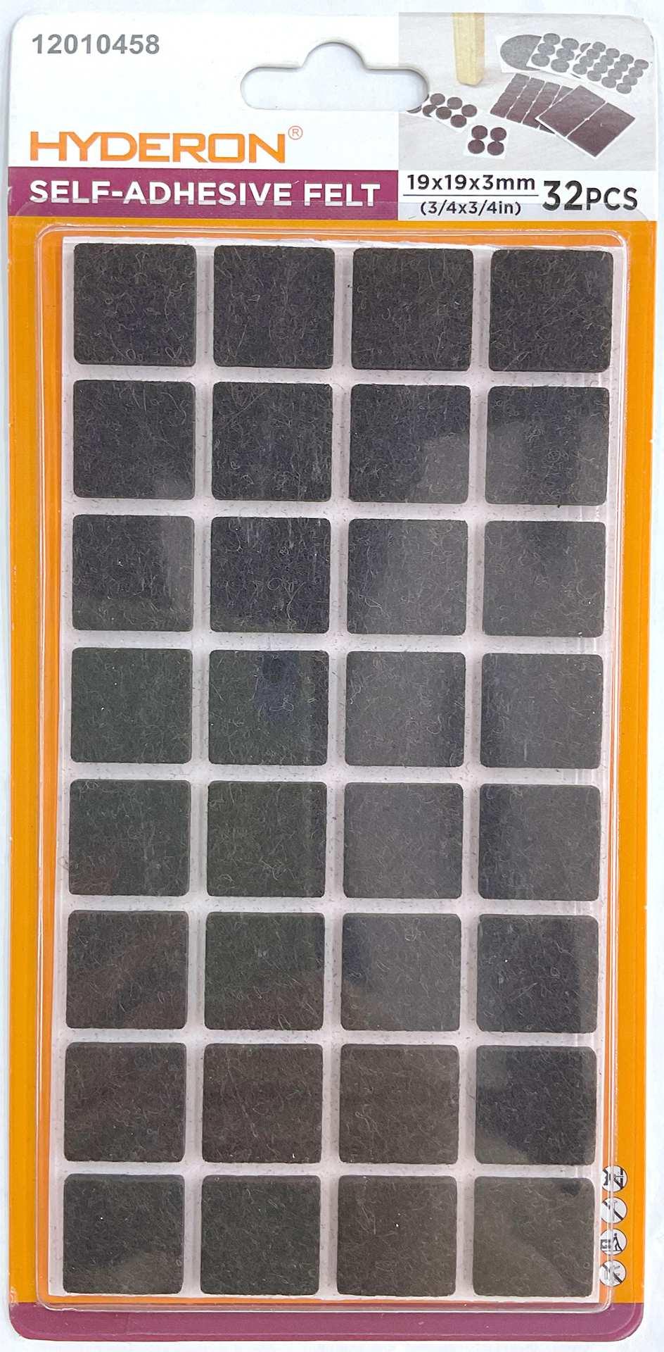 Protector para pata de mueble, 19 × 19 mm, 32 piezas, modelo 12010458