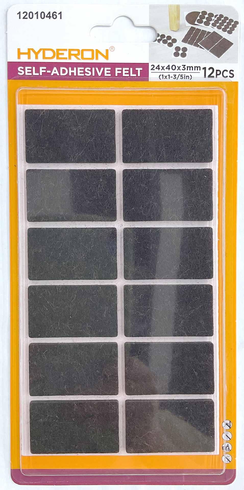 Protector para pata de mueble, 24 × 40 mm, 12 piezas, modelo 12010461