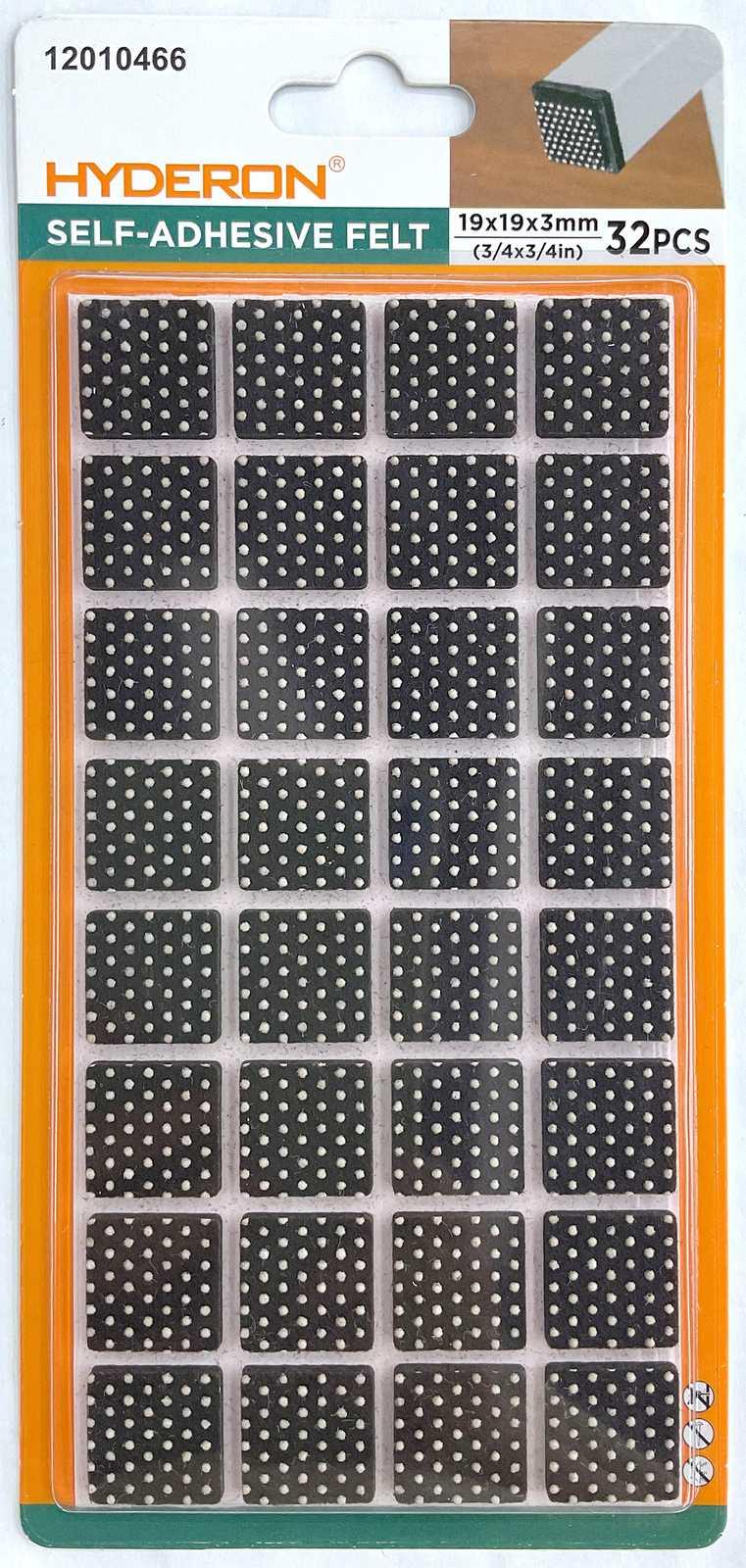Protector para pata de mueble, 19 × 19 mm, 32 piezas, modelo 12010466