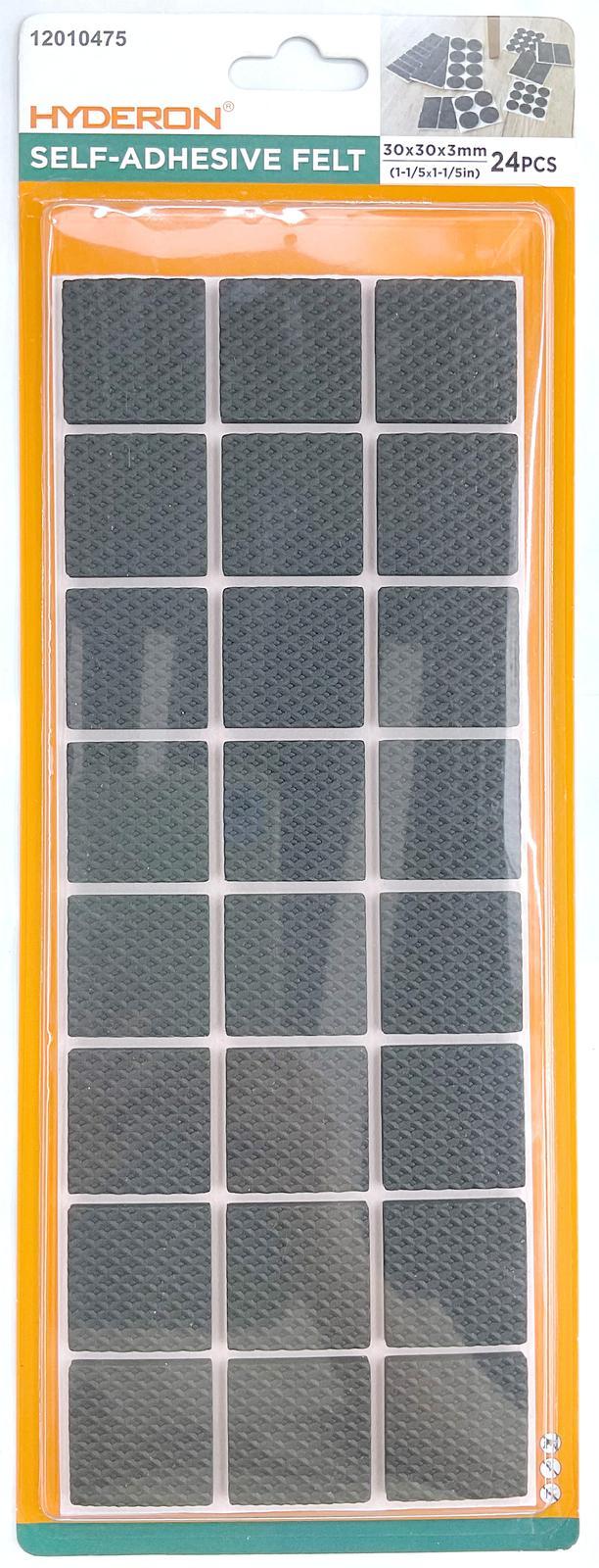 Protector para pata de mueble, 30 × 30 mm, 24 piezas, modelo 12010475