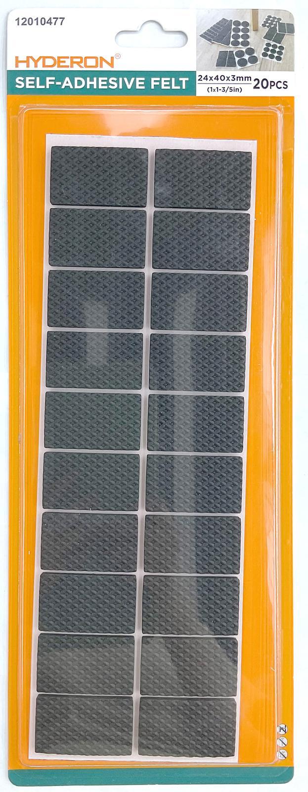 Protector para pata de mueble, 24 × 40 mm, 20 piezas, modelo 12010477