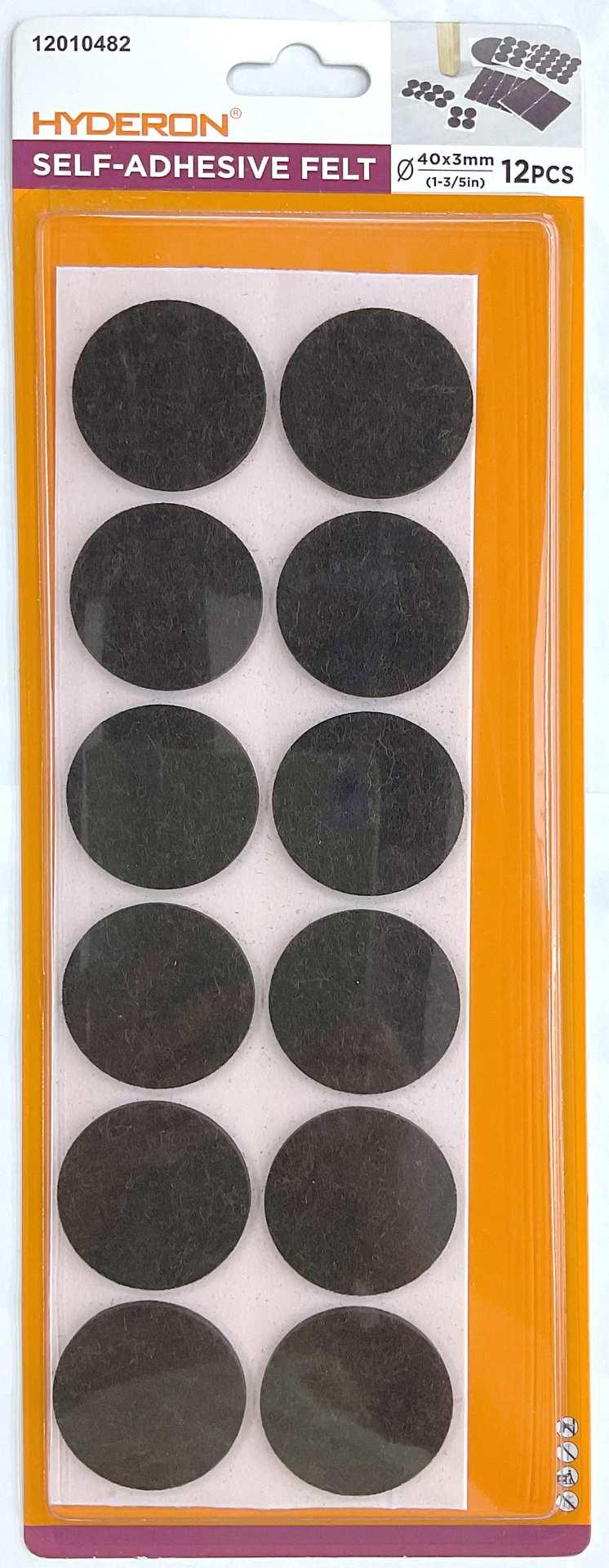 Protectores de fieltro, 40 mm, 12 piezas