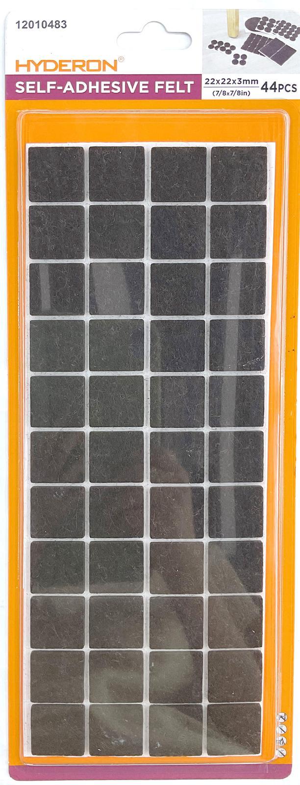 Protectores de fieltro, 22 × 22 mm, 44 piezas