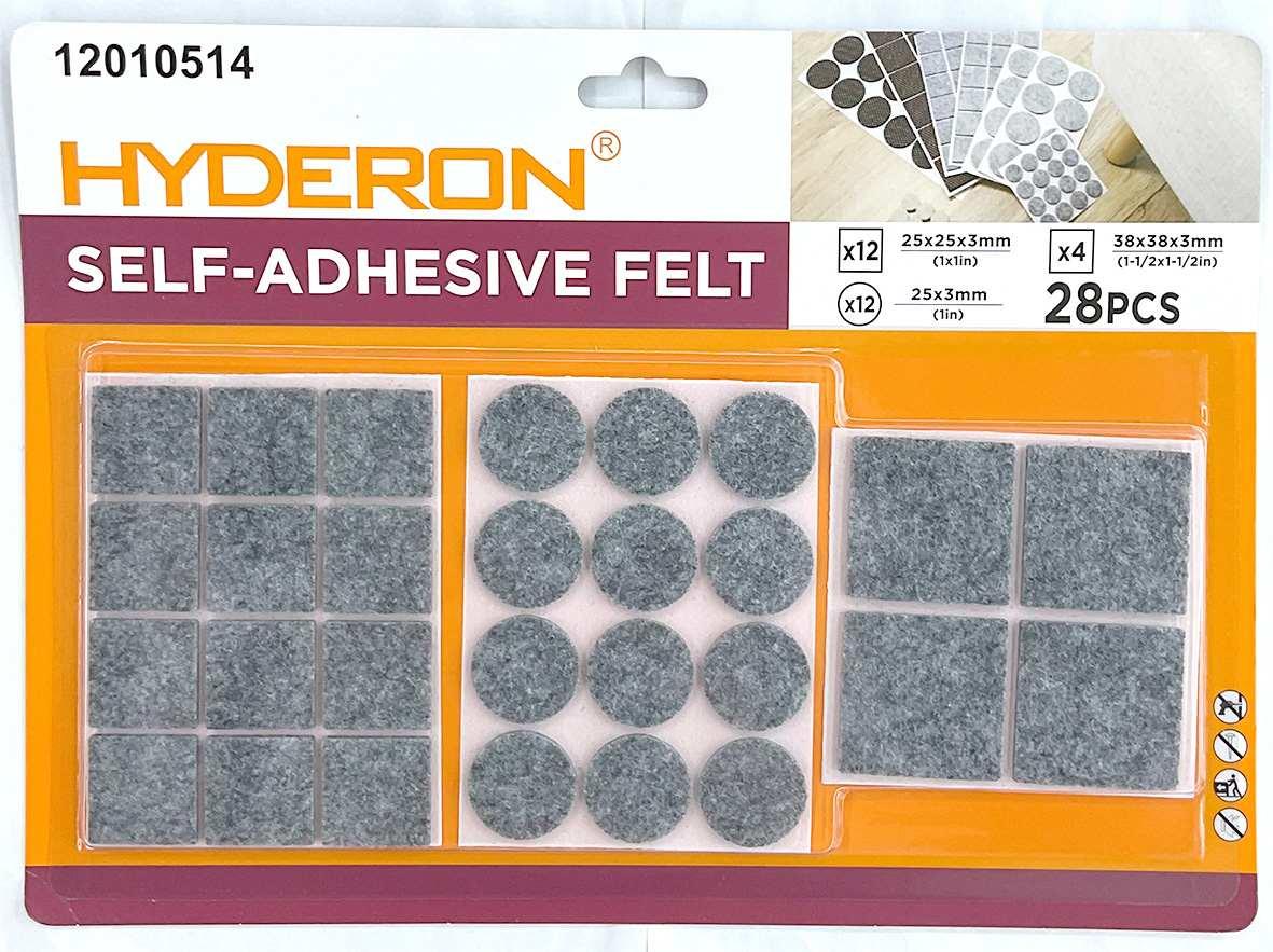 Protector para pata de mueble, 25 × 25 × 3 mm, 25 × 3 mm, 38 × 38 × 4 mm, 12 piezas, 4 piezas, modelo 12010514