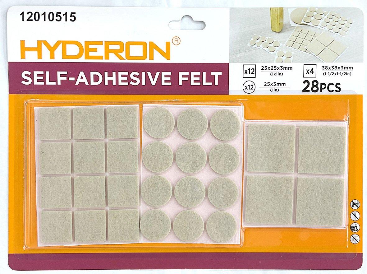 Protector para pata de mueble, 25 × 25 × 3 mm, 25 × 3 mm, 38 × 38 × 4 mm, 12 piezas, 4 piezas, modelo 12010515