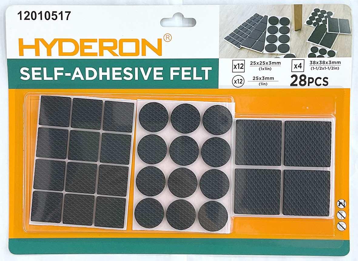 Protector para pata de mueble, 25 × 25 × 3 mm, 25 × 3 mm, 38 × 38 × 4 mm, 12 piezas, 4 piezas, modelo 12010517