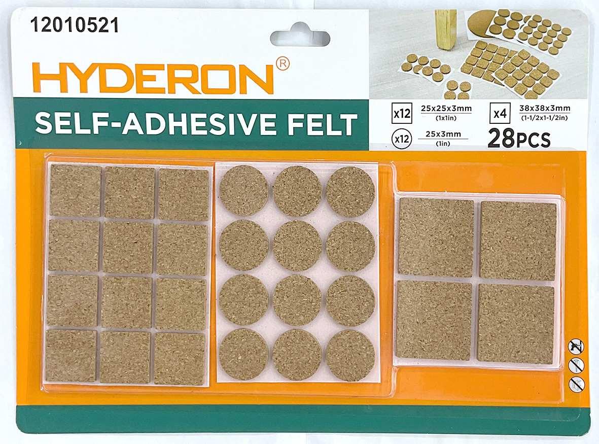 Protector para pata de mueble, 25 × 25 × 3 mm, 25 × 3 mm, 38 × 38 × 4 mm, 12 piezas, 4 piezas, modelo 12010521