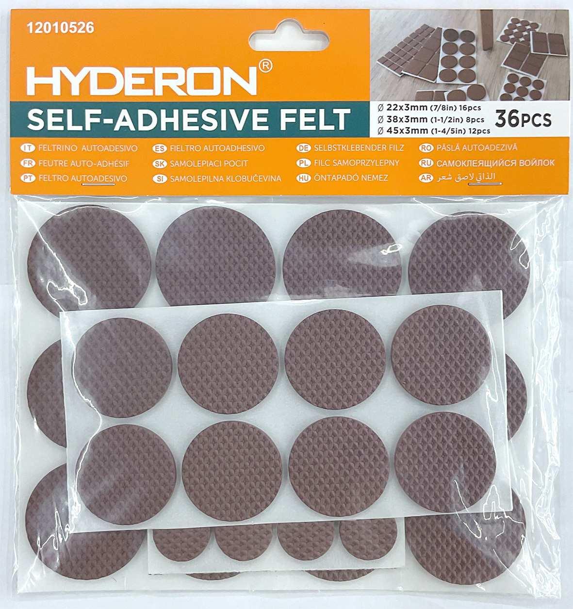 Protector para pata de mueble, 45 × 3 mm, 38 × 3 mm, 22 × 3 mm, 12 piezas, 8 piezas, 16 piezas, modelo 12010526