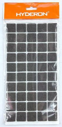 Protectores de fieltro, 22 × 22 × 3 mm, 50 piezas, color marrón