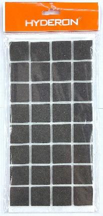 Protectores de fieltro, 25 × 25 × 3 mm, 32 piezas, color marrón