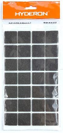 Protectores de fieltro, 28 × 28 × 3 mm, 28 piezas, color marrón