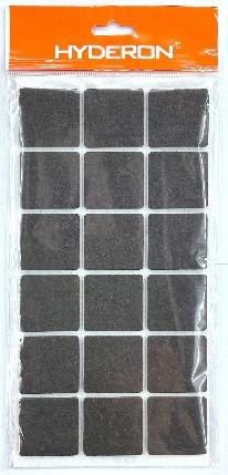 Protectores de fieltro, 35 × 35 × 3 mm, 18 piezas, color marrón
