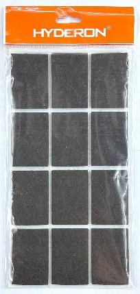 Protectores de fieltro, 35 × 55 × 3 mm, 12 piezas, color marrón