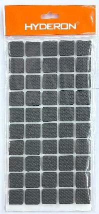 Protectores de fieltro, 20 × 20 × 3 mm, 50 piezas, color negro